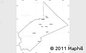 Blank Simple Map of Stanislaus County, cropped outside