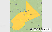 Savanna Style Simple Map of Stanislaus County