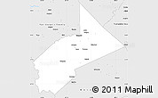 Silver Style Simple Map of Stanislaus County