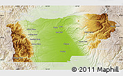Physical Map of Tehama County, lighten