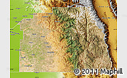 Satellite Map of Tulare County, physical outside
