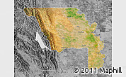 Satellite Map of Yolo County, desaturated