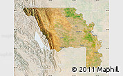 Satellite Map of Yolo County, lighten