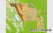 Satellite Map of Yolo County, physical outside