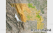 Satellite Map of Yolo County, semi-desaturated