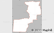 Gray Simple Map of ZIP code 00027, cropped outside
