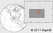 Blank Location Map of ZIP code 80011, highlighted country, highlighted state