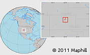 Gray Location Map of ZIP code 80011