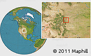 Satellite Location Map of ZIP code 80011