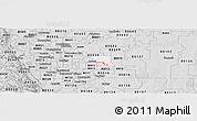 Silver Style Panoramic Map of ZIP code 80011