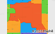 Political Simple Map of ZIP code 80011