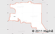 Silver Style Simple Map of ZIP code 80011, cropped outside