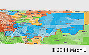 Political Shades Panoramic Map of ZIP codes starting with 801