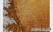 Physical Map of ZIP code 80121