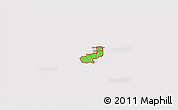 Political 3D Map of ZIP code 80124, cropped outside
