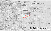 Silver Style 3D Map of ZIP code 80124
