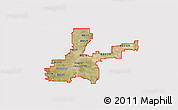 Satellite 3D Map of ZIP codes starting with 802, cropped outside