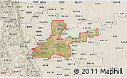 Satellite 3D Map of ZIP codes starting with 802, shaded relief outside