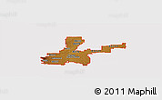 Physical Panoramic Map of ZIP codes starting with 802, cropped outside
