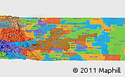 Physical Panoramic Map of ZIP codes starting with 802, political outside