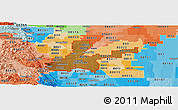 Physical Panoramic Map of ZIP codes starting with 802, political shades outside
