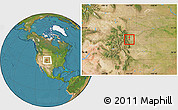 Satellite Location Map of ZIP code 80203