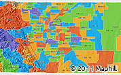 Political 3D Map of ZIP code 80231