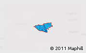 Political 3D Map of ZIP code 80401, cropped outside