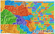 Political 3D Map of ZIP code 80401