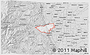 Silver Style 3D Map of ZIP code 80401