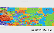Political Panoramic Map of ZIP code 80640
