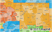 Political Shades 3D Map of ZIP codes starting with 807