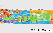 Political Shades Panoramic Map of ZIP codes starting with 808