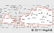 Silver Style Simple Map of ZIP codes starting with 808
