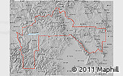 Gray 3D Map of ZIP codes starting with 812