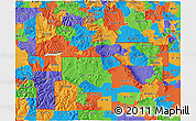 Political 3D Map of ZIP codes starting with 812