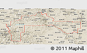 Shaded Relief Panoramic Map of ZIP codes starting with 812