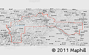 Silver Style Panoramic Map of ZIP codes starting with 812