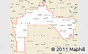 Classic Style Simple Map of ZIP codes starting with 812