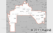 Gray Simple Map of ZIP codes starting with 812