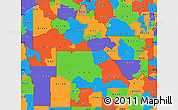 Political Simple Map of ZIP codes starting with 812