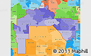Political Shades Simple Map of ZIP codes starting with 812