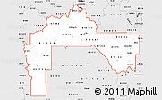 Silver Style Simple Map of ZIP codes starting with 812