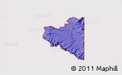 Political 3D Map of ZIP code 81415, cropped outside