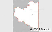 Gray Simple Map of ZIP code 81415, cropped outside