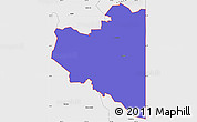 Political Simple Map of ZIP code 81415, single color outside, borders and labels