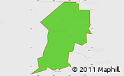 Political Simple Map of ZIP code 81430, single color outside, borders and labels