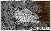 Physical 3D Map of Clear Creek County, darken