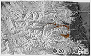 Physical 3D Map of Clear Creek County, desaturated