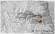 Physical 3D Map of Clear Creek County, lighten, desaturated